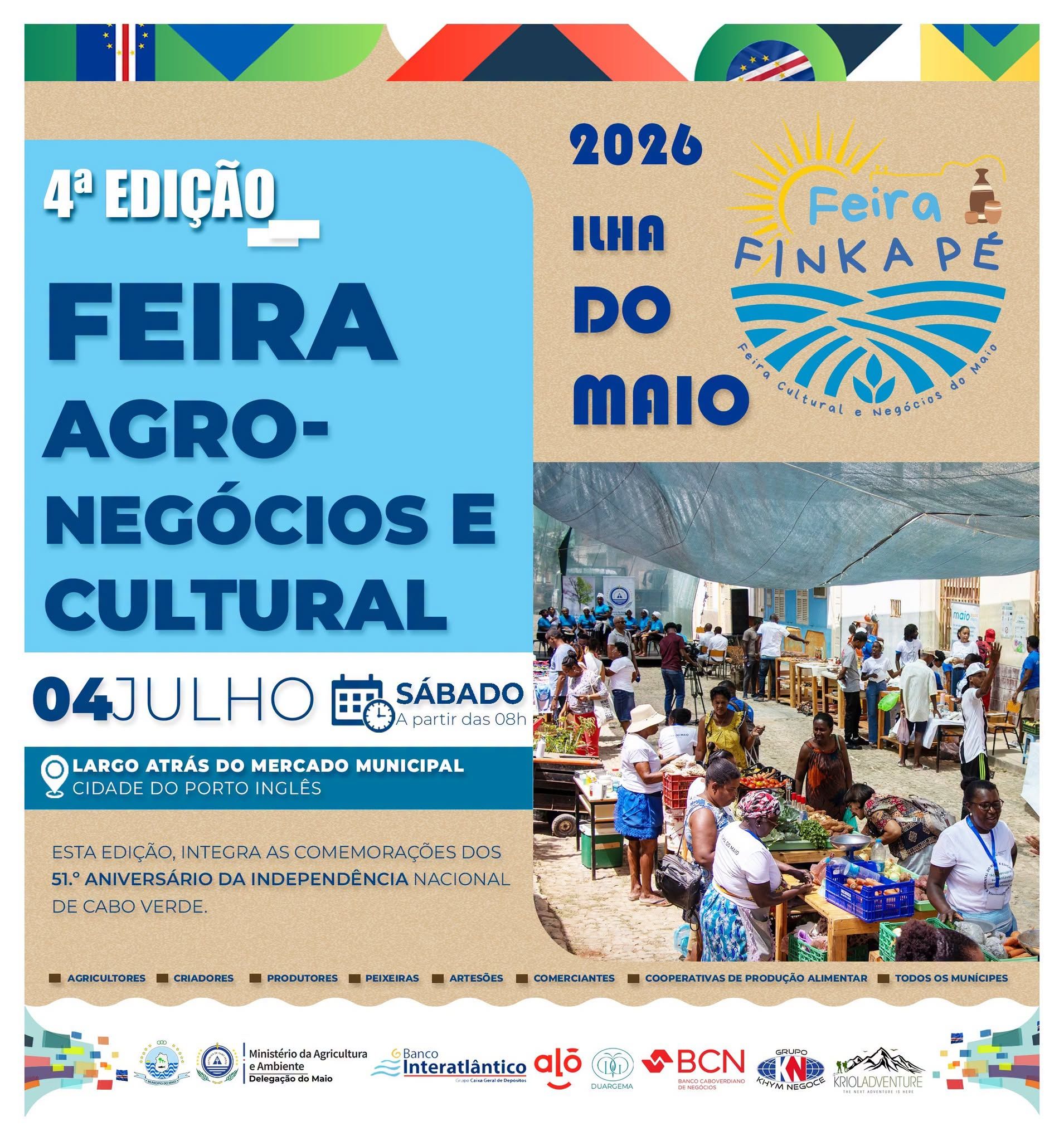 Câmara Municipal realiza a 4.ª edição da Feira FINKA PÉ, integrada nas comemorações do 51.º aniversário da Independência Nacional de Cabo Verde